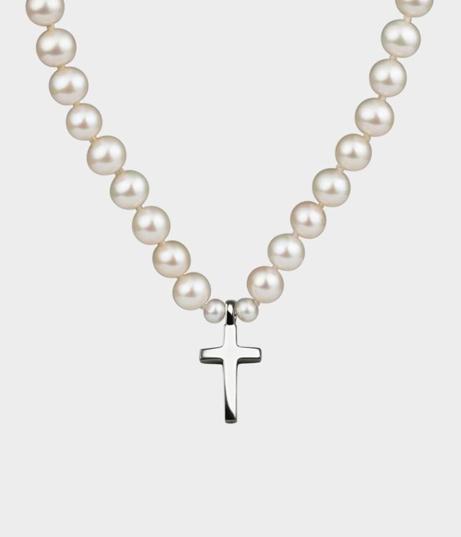 Women Stephen Einhorn | Cross & Pearl Necktie