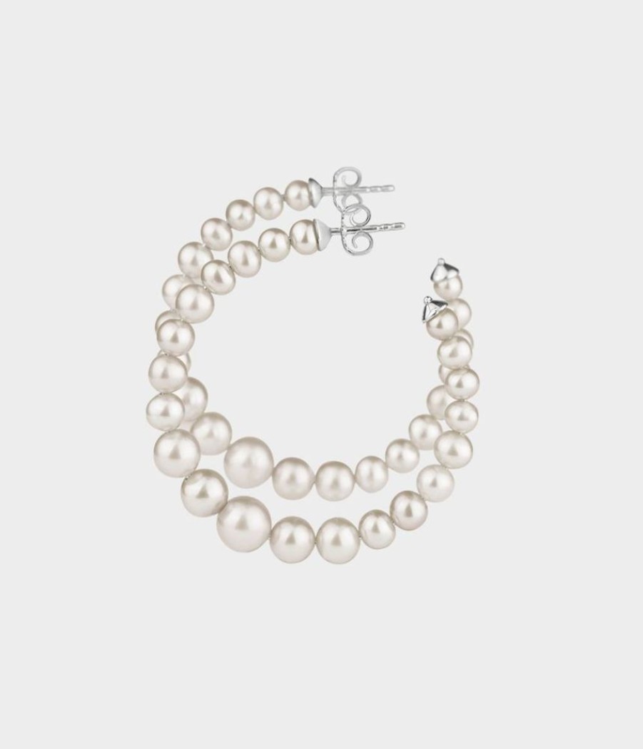 Women Stephen Einhorn | Colette Pearl Hoop Earrings