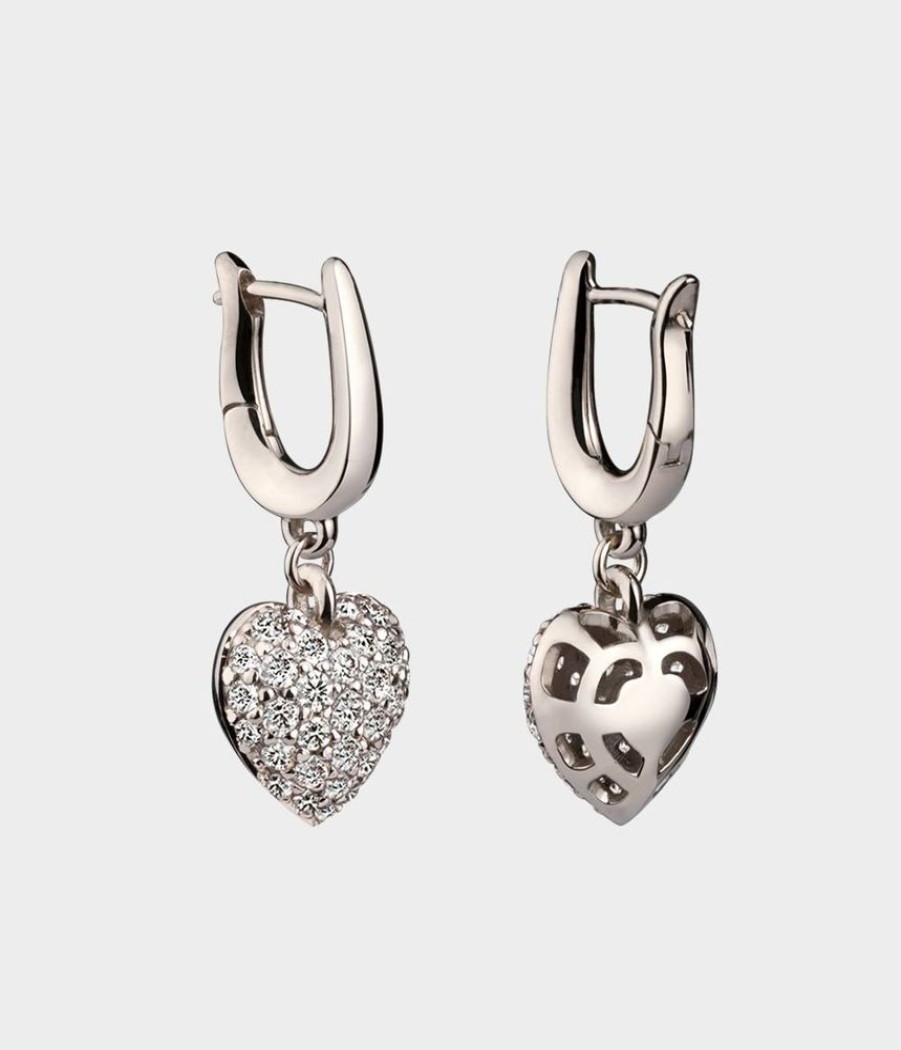 Women Stephen Einhorn | Raspberry Heart Clip Earrings