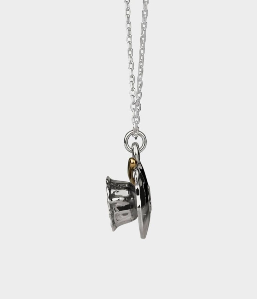 Women Stephen Einhorn | Teacup Necklace In Silver & 9Ct Yellow Gold