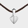 Men Stephen Einhorn | Large Arrowhead Leather Necklace