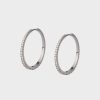 Women Stephen Einhorn | Pave Diamond Tapered Hoops