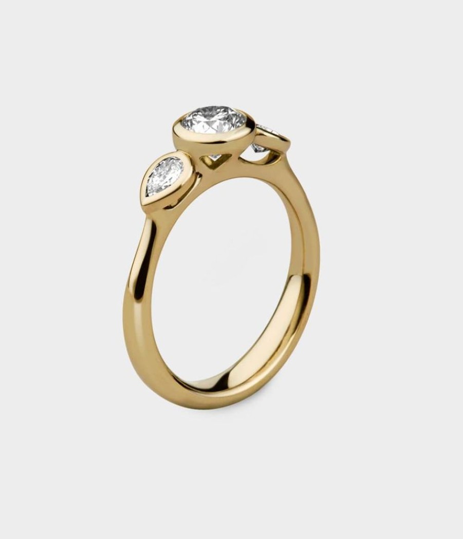 Women Stephen Einhorn | Angel 1/2 Carat Round And Pear Cut Stones Engagement Ring