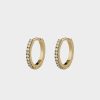 Women Stephen Einhorn | Pave Diamond Hoop Earrings Small