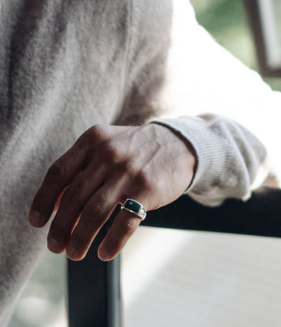 Men Stephen Einhorn | Inlaid Oxford Signet Ring