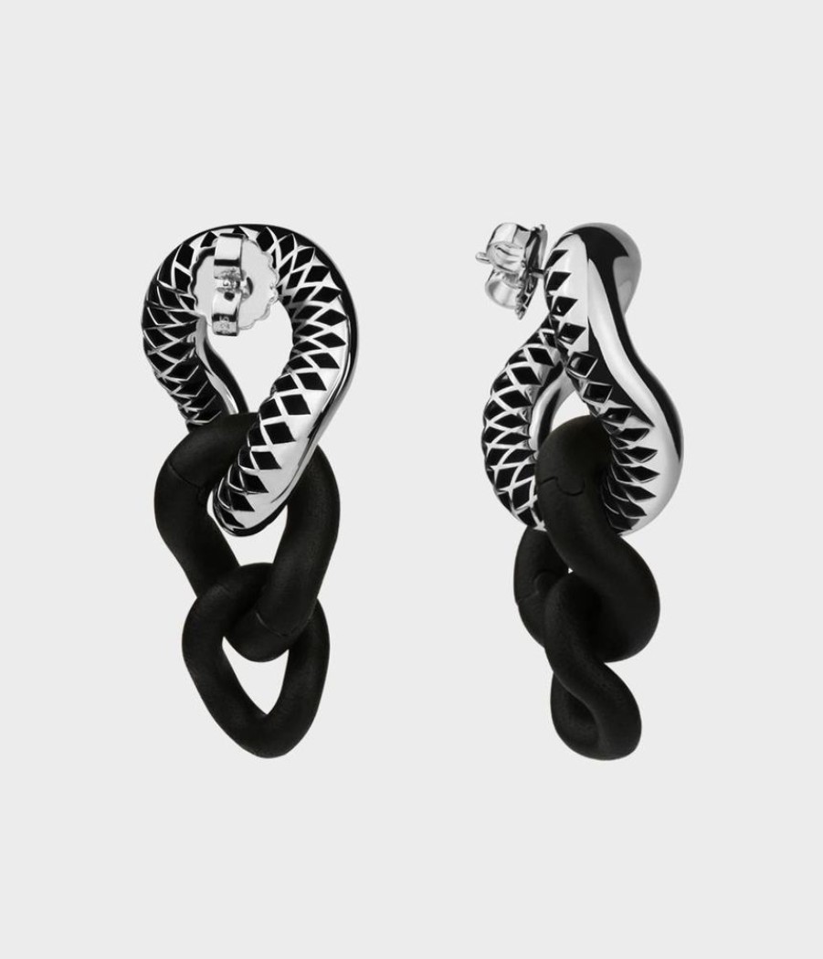 Women Stephen Einhorn | Silver Raven Earrings