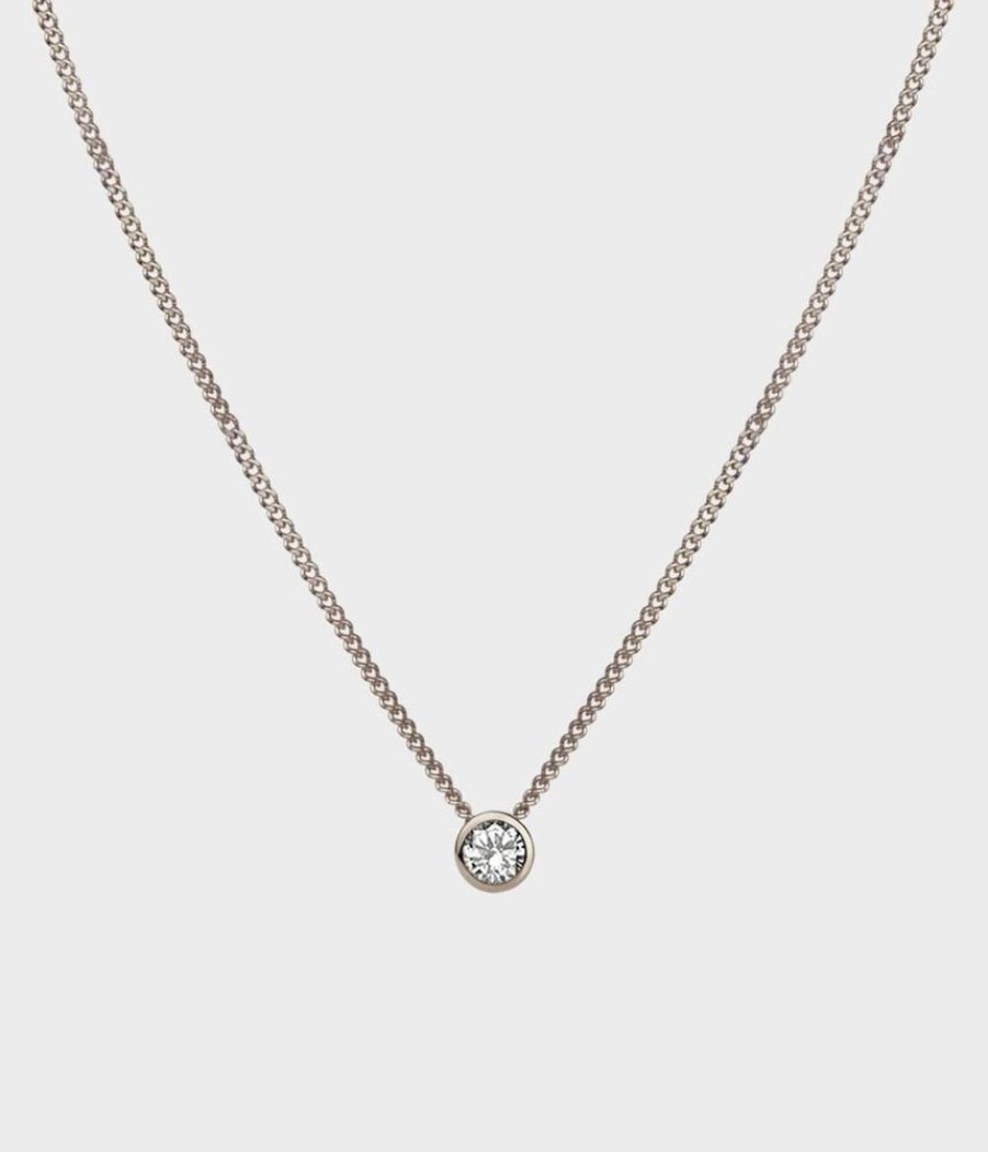 Women Stephen Einhorn | Halo 4 Solitaire Necklace