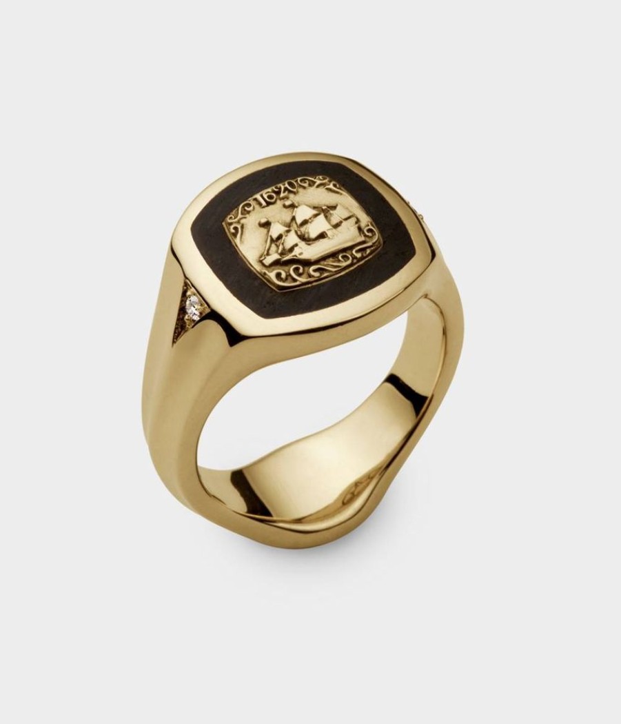 Men Stephen Einhorn | Thames Wood London Oak Mayflower Ring