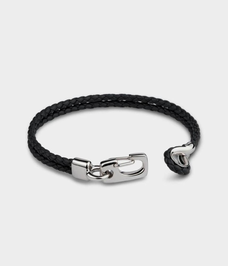 Men Stephen Einhorn | Leather Snap Twist Bracelet