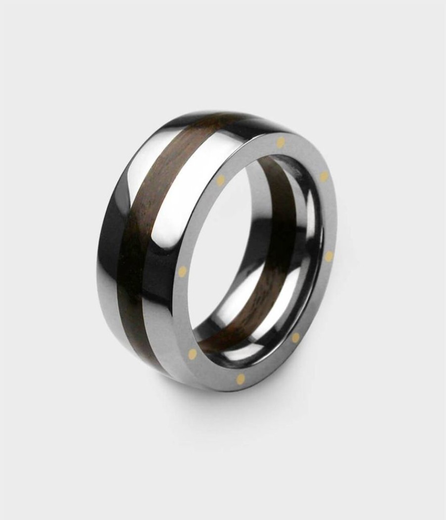 Men Stephen Einhorn | Thames Wood London Oak Geo Ellipse Ring