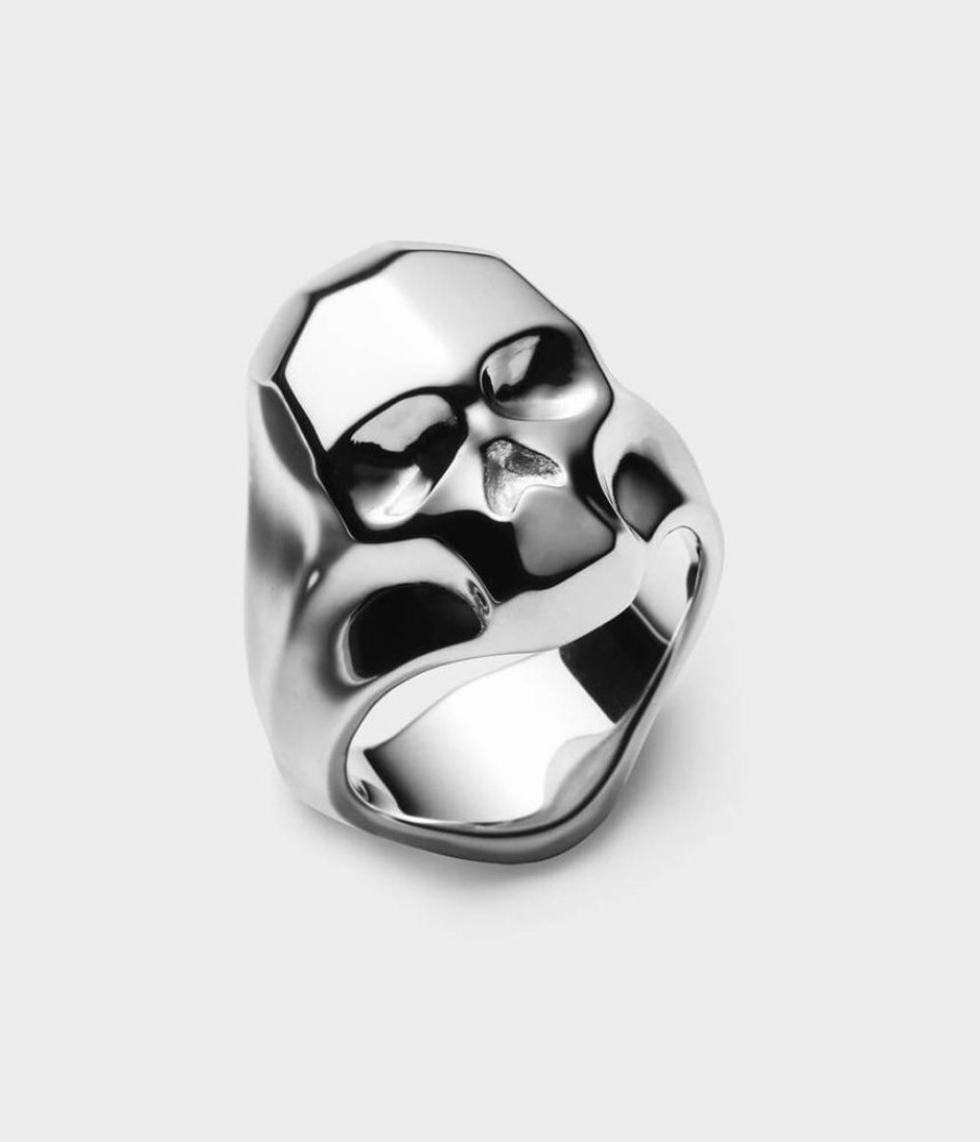 Women Stephen Einhorn | Large Carved Skull Ring